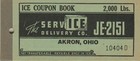 Ice Coupon Booklet  2000-pounds  Service Delivery Company  akron  Ohio  C1930 s