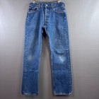 Vintage Levis 501 Jeans Mens 28x30 Blue 90s Button Fly Denim Pant Faded Distress