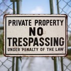 No Trespassing Sign Private Property Vintage Retro Sign Keep Out 108120067079