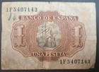 1953 Spain 1 Peseta P144  1f5407143 