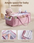 Baby Diaper Caddy Organizer With Handle  Large Portable Nursery Storage Baske   