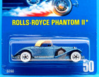 Rare - 1990 Vintage Blue Card - Rolls-royce Phantom Ii  50 - White Walls - Nice