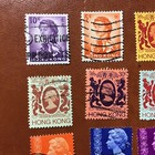 Lot Of 9 Hong Kong  british Commonwealth  Postage Stamps