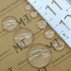 8pcs  Round Glass Cabochon Tiles  Domed With Flat Back Round-30mm
