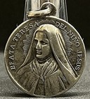 Spain 1920   Antique St  Therese Of Jesus Child Th  r  se Of Lisieux -silver Medal