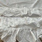 Pottery Barn Kids Dust Ruffle Crib Skirt White 100  Cotton 18  Drop 52  X 28 