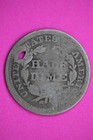 1854 P Seated Half Dime Silver Exact Coin Shown Filler Damaged Holed Bent 2736