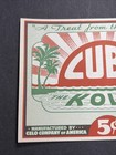 Cuba Kola Soda Pop Label C 1940   s Celo Co Tampa Florida Havana Cuba Mint Unused
