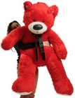 Giant Valentine Red Teddy Bear  Big Plush Soft Stuffed Animal Made In America