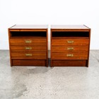 Mid Century Danish Modern Nightstands End Side Table Rosewood Sannemans Drawers