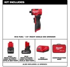 Milwaukee Tool M12 Fuel 1 4 Inch Right Angle Die Grinder 2 Battery Kit