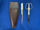 Vintage Mid-century Modern Desk Set Scissors Letter Opener Italy