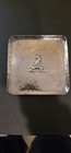 Rare American Sterling Silver Hammered Tray Heraldic Deer Coat Of Arms 136 Gram 