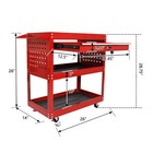 3 Tier Rolling Tool Cart 400lb Heavy Duty Mechanic Tool Cart W  Lockable Wheels