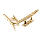 2 Pcs 6 Inch Brass Color Boat Cleats Open Base Copper Plated Mooring Hook