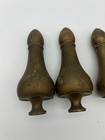 Antique Brass Spire Finials Set Curtain Rod Lamp Bed Post Top Vintage Topper Lot