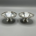 Pair Antique Silver Plated Bon Bon Dishes Walker   Hall 1920s  1930s Art Deco