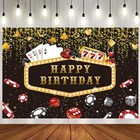 Casino Night Backdrop Poker Card Birthday Photo Background Party Decor Banner