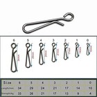 100pcs Fast Fishing Swivel Snap Clips Stainless Steel Quick Lock Size 0-6