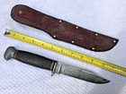 Wwii Usn Mark 1 Pal Rh-35 Navy Knife With Leather Scabbard