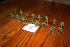 Marx Army Battleground 16-piece Lot Of Vintage American Soldiers Tank E - Mpc