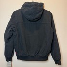 Levis Mens Sherpa Lined Canvas Hooded Bomber Jacket Black Size Medium Nwt Work