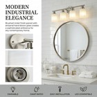 24   Vanity Light 4 Lights With Glass Shade Bathroom Mirror Wall Nickel Fixture