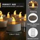 Led Tea Lights Flameless Battery Operated Flickering Votive Candles With Remote