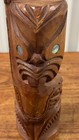 Vintage Maori Tiki Wooden Carved Statue New Zealand