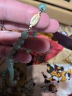 Flash Sale  Jadeite Cloisonne Goldwash Silver Necklace