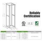 42u 4 Post Open Frame Server Data Rack 19  Adjustable Depth 24 -35  Aluminum Ul