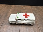Vintage 1950   s Marusan Tin Toy Car Bulldog Ambulance White Japan