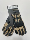 Triumph Mono Union Flag M Black Beige Leather Rider Protection Motorcycle Gloves