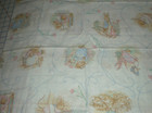 Vintage 1992 Beatrix Potter Peter Rabbit Fabric Frederick Warne 33  L X 44  W