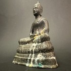 1920 Seated Burmese Buddha Figure From Burma Mjanma Birma Cast Bronze Old Patina