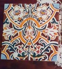 Rare Find   Lot Of 3  7   Square Antique Handpainted Spanish Tiles