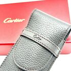 Cartier Signature Black Leather Pen Pouch Case Ad Vip Gift