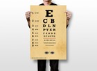 Antique Eye Test Health Chart Print Painting Wall Art Home Decor - Poster 20x30