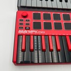 Akai Professional Mpk Mini Keyboard Controller Red gray Lot Of 2 Untested
