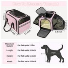 Cat Carrier Airline Approved Pet Carrier  Expandable Foldable Soft-sided Dog    