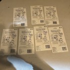 Lot Of  7 Vintage Carlton Cards Stickers Mixed Characters Sealed 