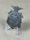Wwi War Service Ship Building Badge  12414  Copper Eagle Flag Ship  Usa