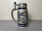 German Lidded Beer Stein Vintage Collectible - 1984 Baseball Ceramarte