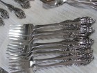 Oneida Brahms Stainless Flatware Pierced Floral Service  8  Set    Serving Pcs