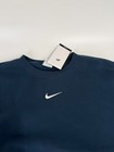 Nike Women   s Fleece Crewneck Sweatshirt Dq5733-478 Blue Obsidian L Large Nwt