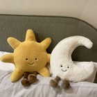 Amuseable  Moon Plush Toy Soft Sun Plush Stuffed Toy Children Kids