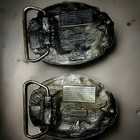 2 Vintage Us Mail Postal Worker Belt Buckles Usps Post Office 1986 Siskiyou 