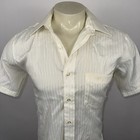 Vtg 60s 70s Wickfield Dress Shirt Mcm Striped Mod Disco Usa Made Medium Men 15 5