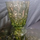 Set Of 4 Fostoria 5 Inch Argus Green Juice  Wine Glasses goblets 12oz