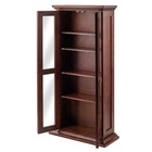Winsome Wood Dvd cd Cabinet Antique Walnut 94944